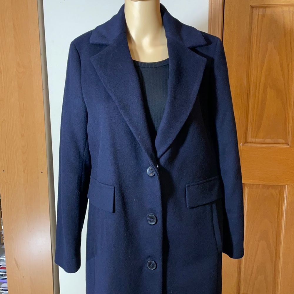 NWOT dkny dark navy wool coat